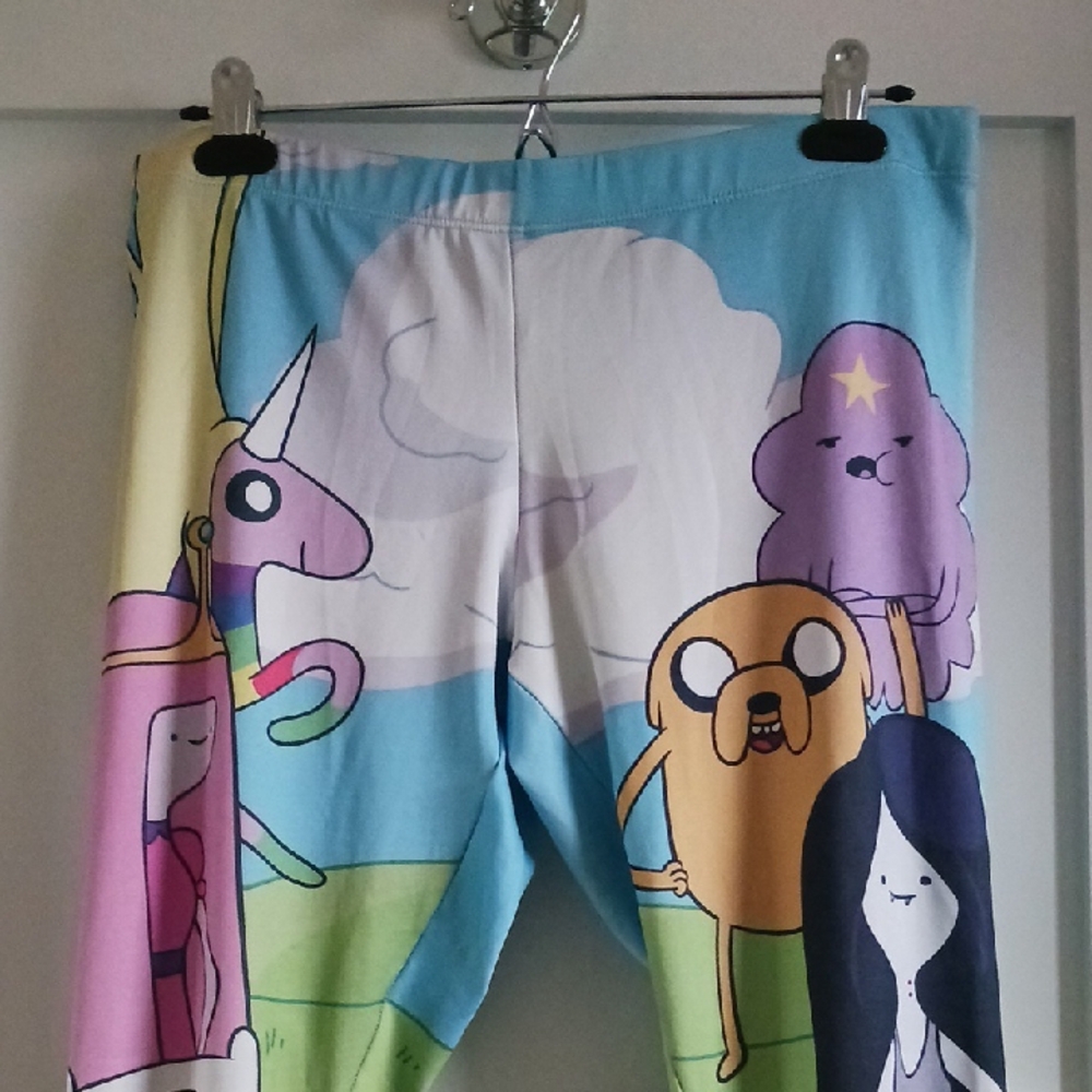 Colorful Adventure Time Character Leggings